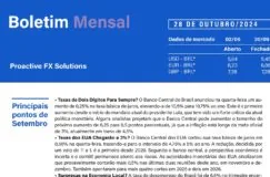 Boletim Mensal de Câmbio - Outubro 2024